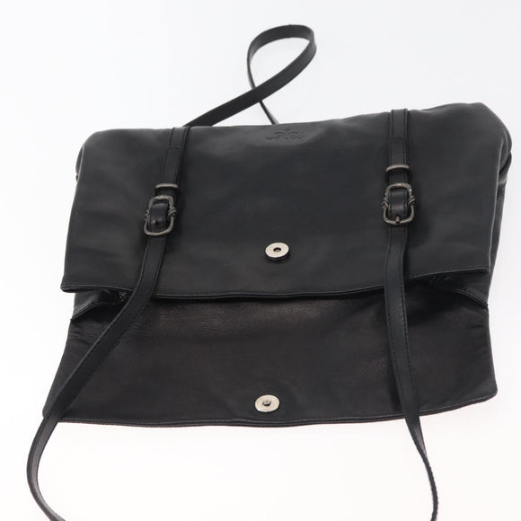 PRADA Shoulder Bag Leather Black Auth 178507A