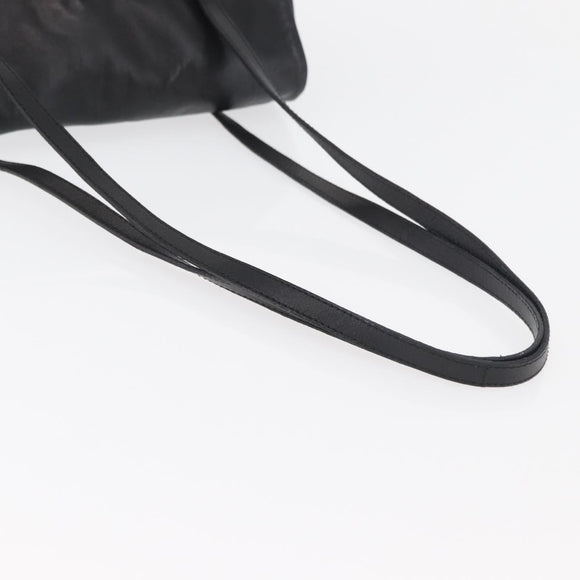 PRADA Shoulder Bag Leather Black Auth 178507A