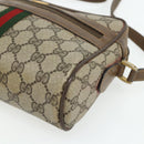 GUCCI GG Supreme Web Sherry Line Bag PVC Beige Gold 904 02 004 Auth 178513-9