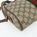 GUCCI GG Supreme Web Sherry Line Bag PVC Beige Gold 904 02 004 Auth 178513-16