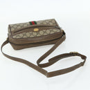 GUCCI GG Supreme Web Sherry Line Bag PVC Beige Gold 904 02 004 Auth 178513-7