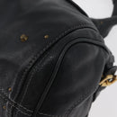 Chloe Paddington Hand Bag Leather Black Silver gold Auth 178515A-15