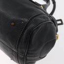 Chloe Paddington Hand Bag Leather Black Silver gold Auth 178515A-9