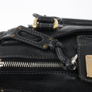 Chloe Paddington Hand Bag Leather Black Silver gold Auth 178515A-17
