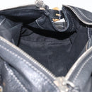 Chloe Paddington Hand Bag Leather Black Silver gold Auth 178515A-22