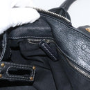 Chloe Paddington Hand Bag Leather Black Silver gold Auth 178515A-23
