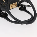 Chloe Paddington Hand Bag Leather Black Silver gold Auth 178515A-7