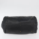 Chloe Paddington Hand Bag Leather Black Silver gold Auth 178515A-5