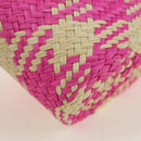 LOEWE Anagram Shoulder Bag Raffia Pink Auth 178517SAM-9