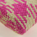 LOEWE Anagram Shoulder Bag Raffia Pink Auth 178517SAM-14