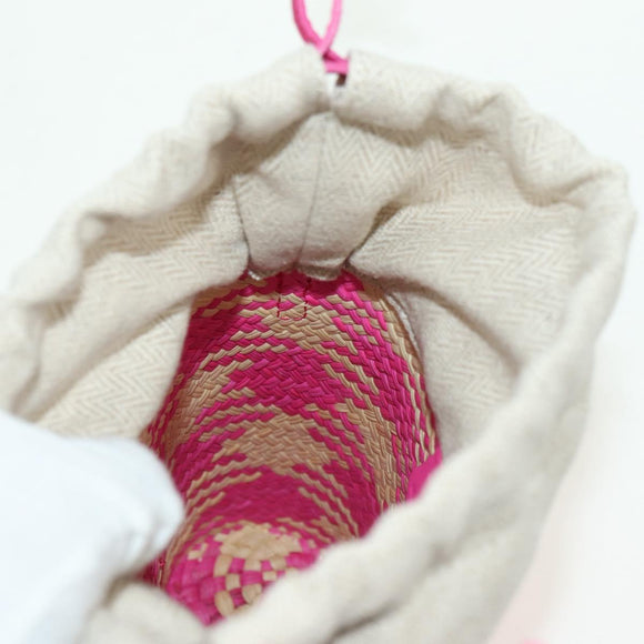 LOEWE Anagram Shoulder Bag Raffia Pink Auth 178517SAM