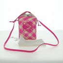LOEWE Anagram Shoulder Bag Raffia Pink Auth 178517SAM-12