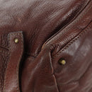 Chloe Paddington Shoulder Bag Leather Brown Gold Silver Auth 178518V-17