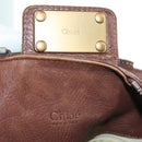 Chloe Paddington Shoulder Bag Leather Brown Gold Silver Auth 178518V-22