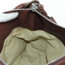 Chloe Paddington Shoulder Bag Leather Brown Gold Silver Auth 178518V-24