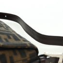 FENDI Zucca Canvas Mamma Baguette Shoulder Bag Black Brown Auth 178519SAV-9