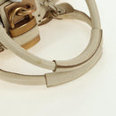 Chloe Paddington Hand Bag Leather White Silver Auth 178520V-10