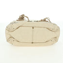 Chloe Paddington Hand Bag Leather White Silver Auth 178520V-13