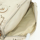 Chloe Paddington Hand Bag Leather White Silver Auth 178520V-19