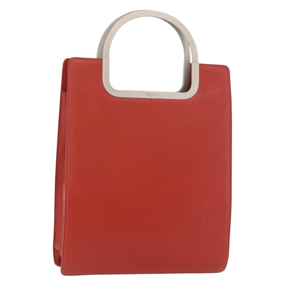 Chloe Hand Bag Leather Red Auth 178521A