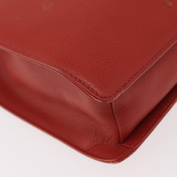 Chloe Hand Bag Leather Red Auth 178521A