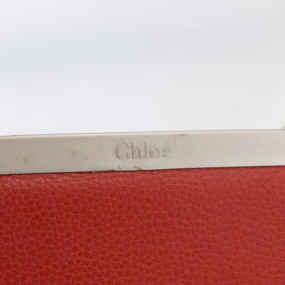 Chloe Hand Bag Leather Red Auth 178521A