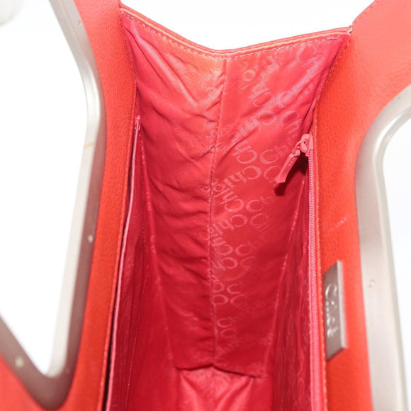 Chloe Hand Bag Leather Red Auth 178521A