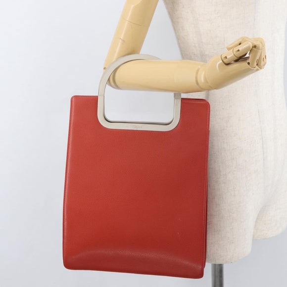 Chloe Hand Bag Leather Red Auth 178521A