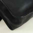 CHANEL Coco Mademoiselle Shoulder Bag Leather Black Silver CC Auth 178522SAM-17