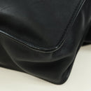 CHANEL Coco Mademoiselle Shoulder Bag Leather Black Silver CC Auth 178522SAM-18