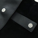 CHANEL Coco Mademoiselle Shoulder Bag Leather Black Silver CC Auth 178522SAM-22