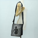 CHANEL Coco Mademoiselle Shoulder Bag Leather Black Silver CC Auth 178522SAM-28