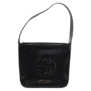 GUCCI Soho Shoulder Bag Patent leather Black Silver 000 0506 Auth 178524-2