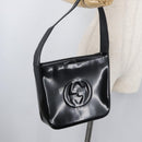 GUCCI Soho Shoulder Bag Patent leather Black Silver 000 0506 Auth 178524-21