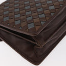 BOTTEGA VENETA INTRECCIATO Hand Bag Leather 2way Brown Gold Auth 178526A-17