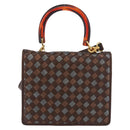 BOTTEGA VENETA INTRECCIATO Hand Bag Leather 2way Brown Gold Auth 178526A-2