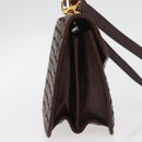 BOTTEGA VENETA INTRECCIATO Hand Bag Leather 2way Brown Gold Auth 178526A-4