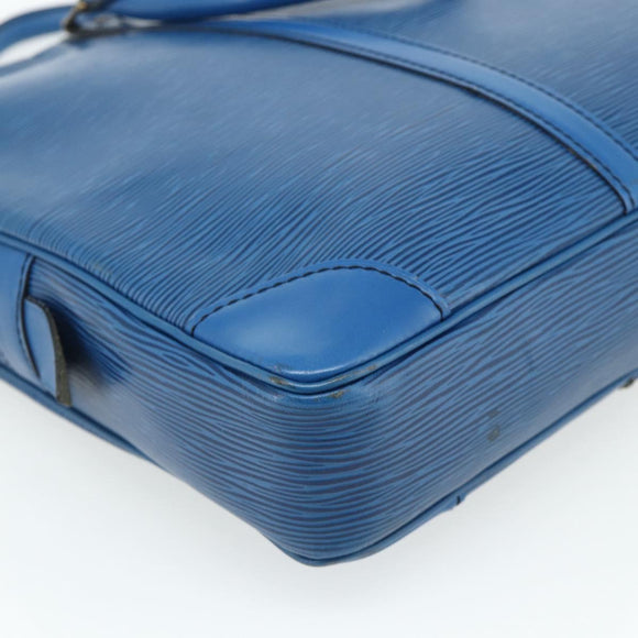 LOUIS VUITTON Epi Porte Documents Voyage Business Bag Blue M41144 LV Auth 178528
