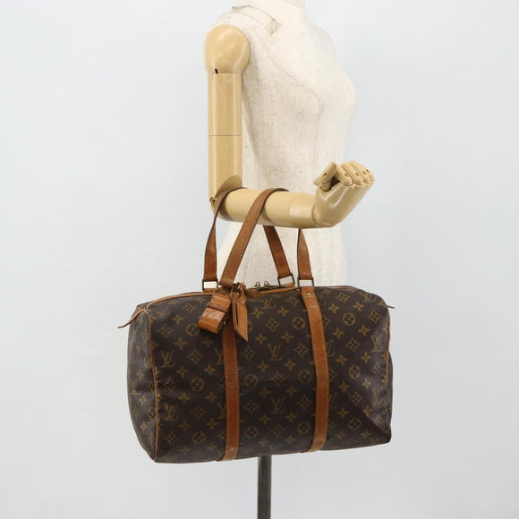 LOUIS VUITTON Monogram Sac Souple 35 Boston Bag M41626 LV Auth 178530