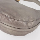 GUCCI GG Canvas GG Twin Guccissima Bag Leather Silver 232962 Auth 178533V-11