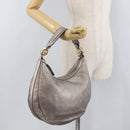 GUCCI GG Canvas GG Twin Guccissima Bag Leather Silver 232962 Auth 178533V-22