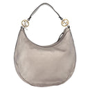 GUCCI GG Canvas GG Twin Guccissima Bag Leather Silver 232962 Auth 178533V-3