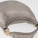 GUCCI GG Canvas GG Twin Guccissima Bag Leather Silver 232962 Auth 178533V-6