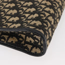 Christian Dior Trotter Canvas Shoulder Bag Navy Gold Auth 178534-11