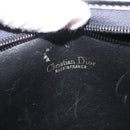 Christian Dior Trotter Canvas Shoulder Bag Navy Gold Auth 178534-17