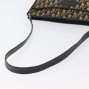 Christian Dior Trotter Canvas Shoulder Bag Navy Gold Auth 178534-8