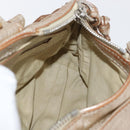 Chloe Paddington Hand Bag Leather Gold Silver Auth 178535A-18