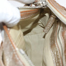 Chloe Paddington Hand Bag Leather Gold Silver Auth 178535A-19