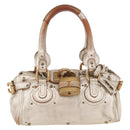 Chloe Paddington Hand Bag Leather Gold Silver Auth 178535A-2