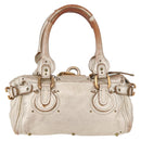Chloe Paddington Hand Bag Leather Gold Silver Auth 178535A-3